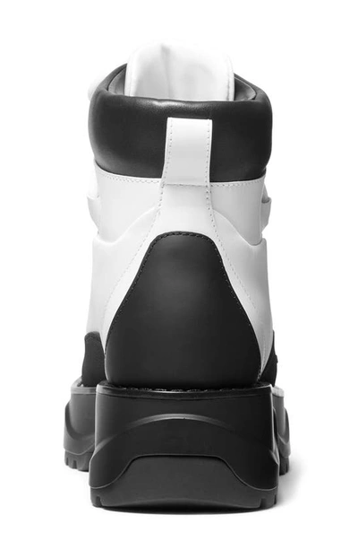 Shop Michael Michael Kors Dupree Hiker Boot In Black/ Optic White