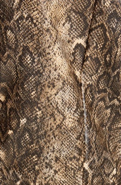 Shop Ganni Snakeskin Print Faux Leather Blazer In Snake Starfish
