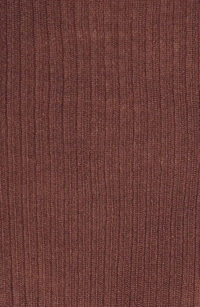 Nordstrom Rib Mock Neck Sweater In Brown Pinecone