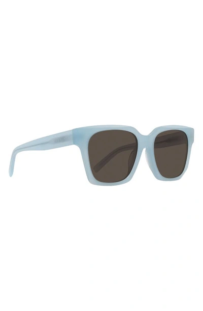 Shop Givenchy 56mm Day Square Sunglasses In Shiny Light Blue / Brown