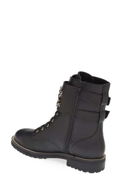 Kurt Geiger Hackney Buckle-embellished Leather Ankle Boots In Black