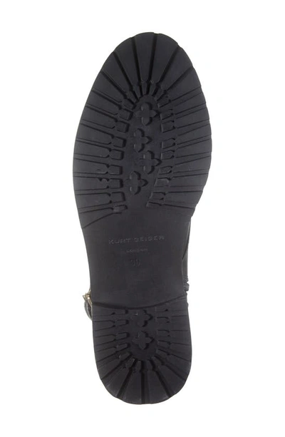 Kurt Geiger Hackney Buckle-embellished Leather Ankle Boots In Black