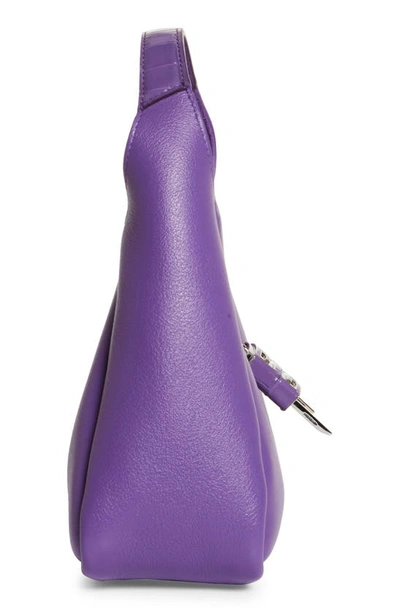 Shop Givenchy Mini G-lock Leather Hobo In Ultraviolet