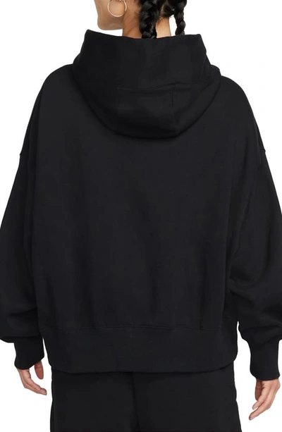 Shop Nike Sportswear Phoenix Fleece Pullover Hoodie In Black/ Sail