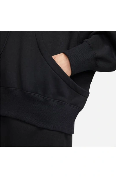 Nike Sportswear Phoenix Fleece Oversized Hoodie In Black/ Sail