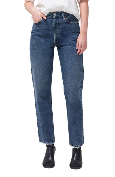 Shop Agolde '90s Pinch High Waist Straight Leg Organic Cotton Jeans In Range