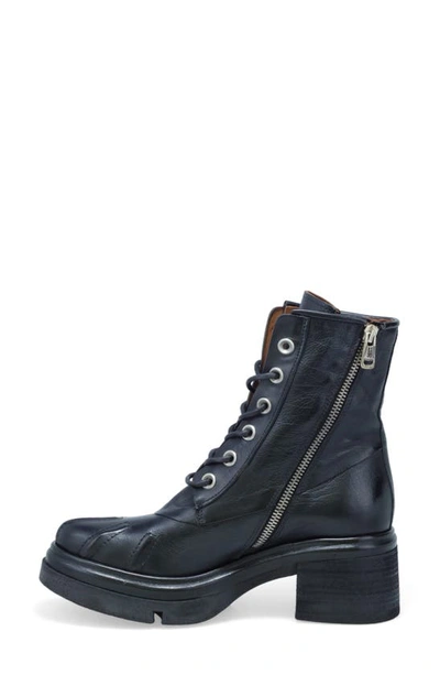 Shop As98 Everett Block Heel Combat Boot In Black