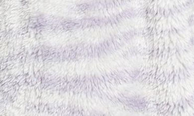 Ugg Aarti Faux Shearling Hooded Robe In Cloudy Grey Zebra
