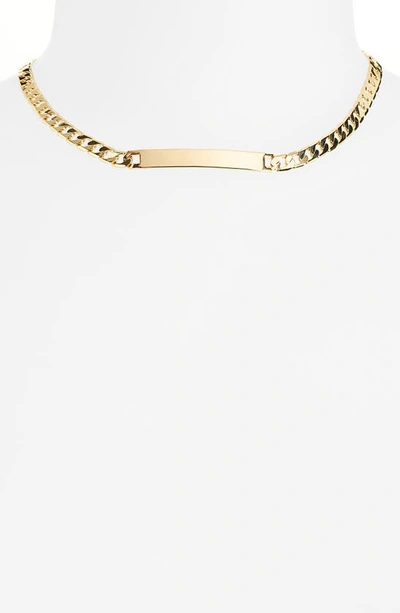 Jenny Bird Simone Curb Link Choker Necklace In High Polish Gold Tone