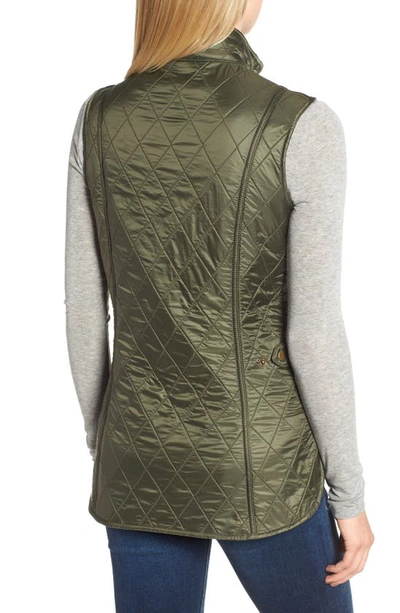 Shop Barbour Wray Fleece Lined Vest In Olive