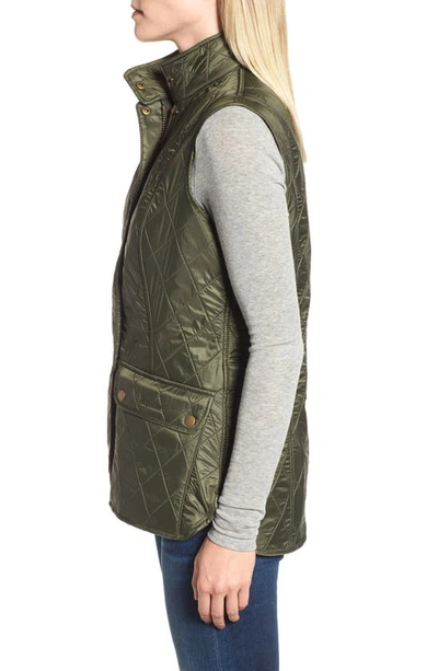 Barbour Otterburn Quilted Nylon Vest In Olive