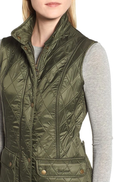 Barbour Otterburn Quilted Nylon Vest In Olive