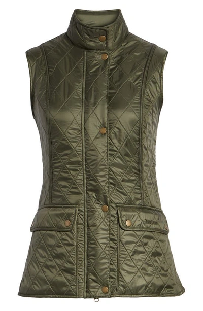 Barbour Otterburn Quilted Nylon Vest In Olive