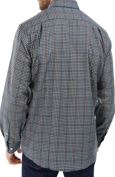 Shop Barbour Check Performance Button-down Shirt In Navy
