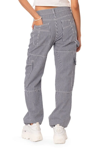 Edikted Stripe Out Cargo Pants In Mix