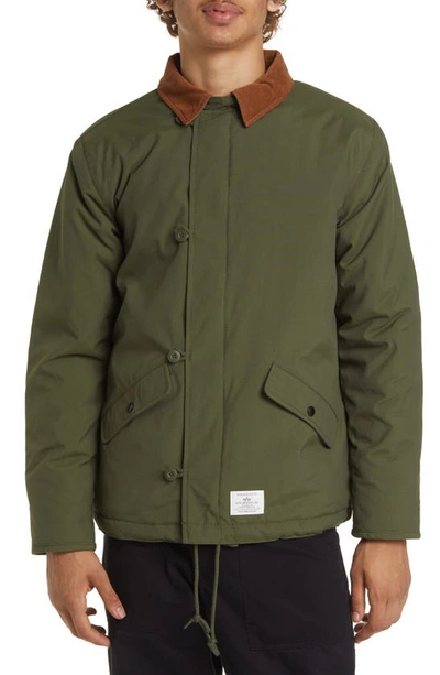 Shop Alpha Industries Nylon Deck Jacket In Dark Green