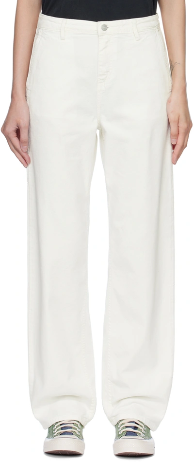 Shop Carhartt Off-white Pierce Jeans In Wax