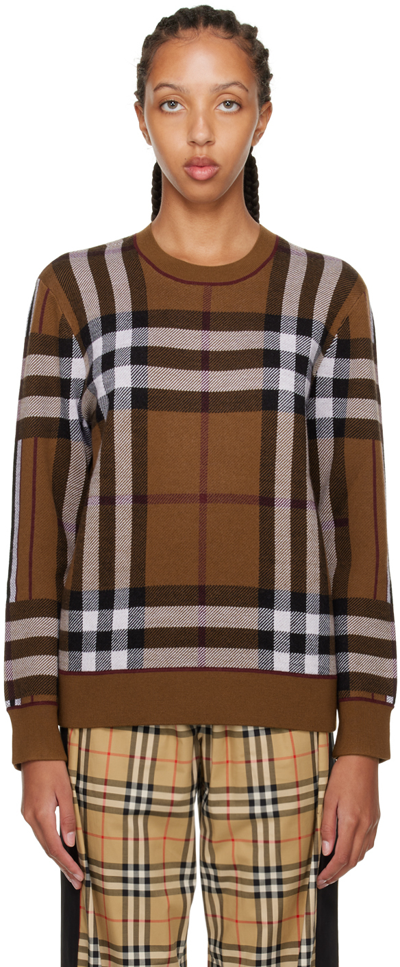 Burberry Beige Check Sweater