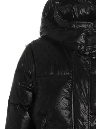 Red Valentino Redvalentino Tulle Down Jacket In Black