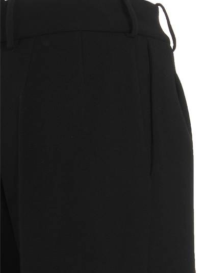 Shop Alexandre Vauthier Pin Tuck Wide Trousers In Black