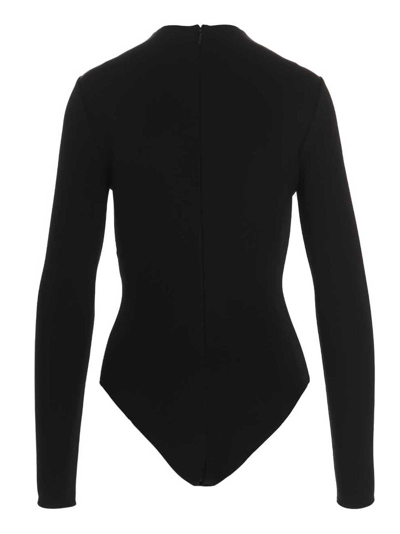 Shop Versace Corset Bodysuit In Black