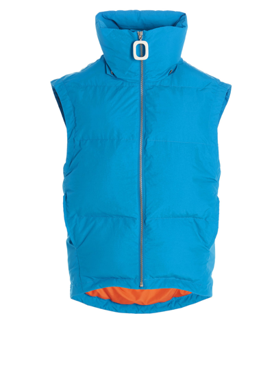 Shop Jw Anderson Puffer Vest In Light Blue