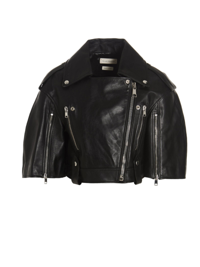 Shop Alexander Mcqueen Biker Jacket In Black