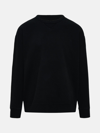 Shop Ten C Black Cotton Sweatshirt