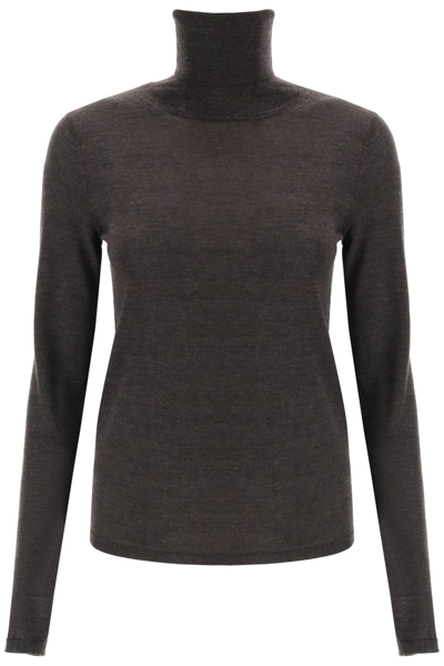 Shop Totême Toteme Wool Turtleneck Sweater In Brown