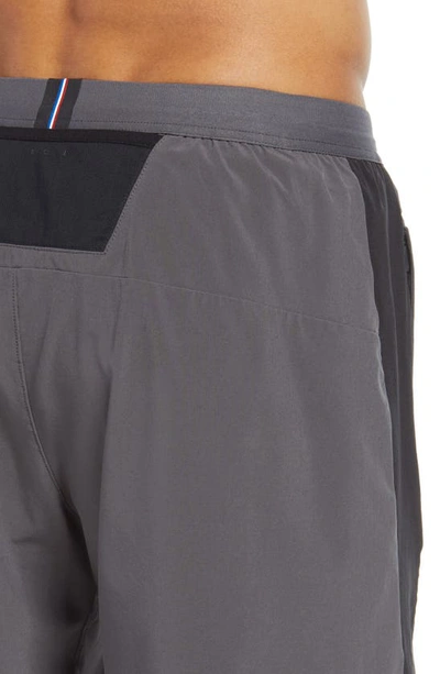 Shop Fourlaps Command Pocket Running Shorts In Charcoal