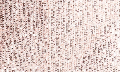 Love By Design Jupiter Sequin One-shoulder Jumpsuit In Rose Gold