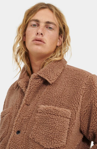 Shop Ugg Janson Faux Shearling Trucker Jacket In Cabin