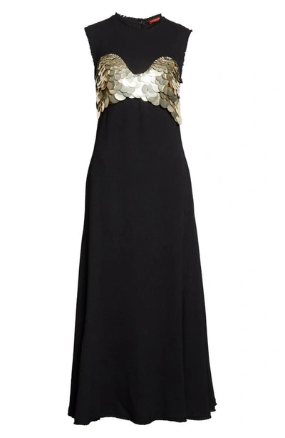 Shop Altuzarra Neres Paillette Crepe Midi Dress In Black