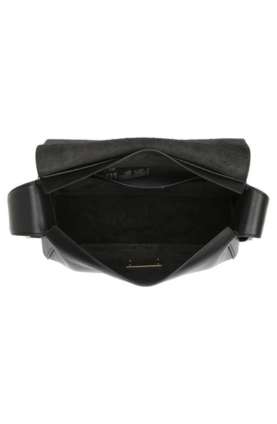 Shop Allsaints Sasha Leather Crossbody Bag In Black