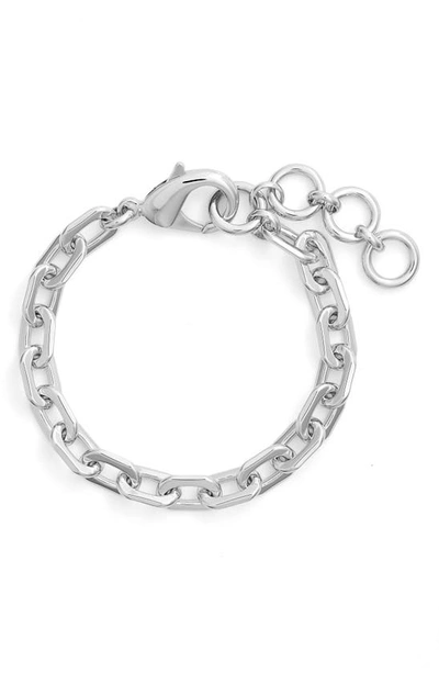 Shop Kendra Scott Korinne Chain Bracelet In Rhodium