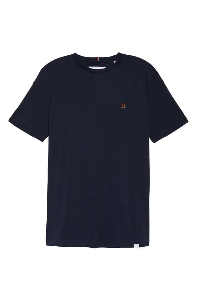 Shop Les Deux Nørregaard T-shirt In 4646-dark Navy