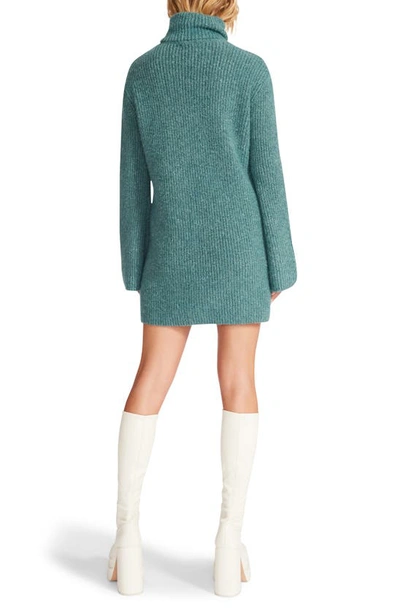 Shop Steve Madden Abbie Long Sleeve Sweater Minidress In Foliage Green