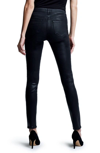 Shop L Agence L'agence Lagence Jyothi High Rise Skinny Jeans In Noir Coated