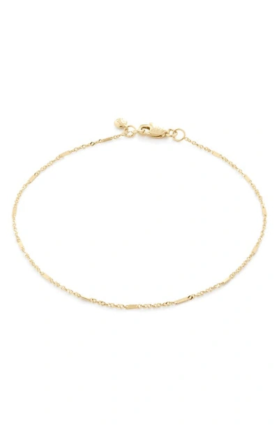 Shop Monica Vinader 14k Gold Shimmer Chain Bracelet In 14kt Solid Gold