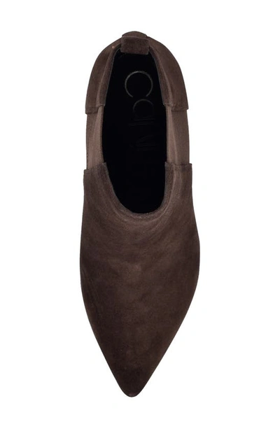 Shop Calvin Klein Feli Chelsea Boot In Dark Brown