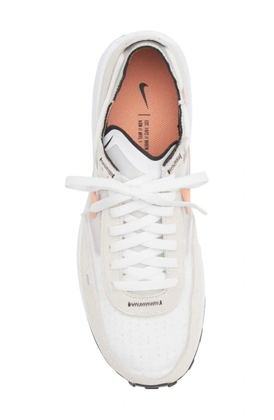 Shop Nike Waffle One Sneaker In White/ Orange/ Light Bone