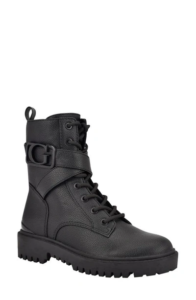 Guess Orana Combat Boot In Black | ModeSens