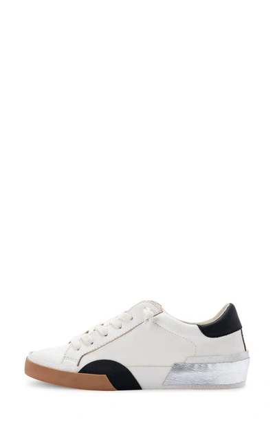 Shop Dolce Vita Zina Sneaker In White/ Black Leather