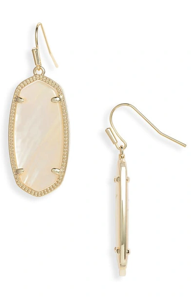 Shop Kendra Scott Elle Filigree Drop Earrings In Gold Golden Abalone