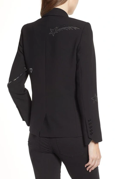 Shop Zadig & Voltaire Victor Strass Embellished Blazer In Noir