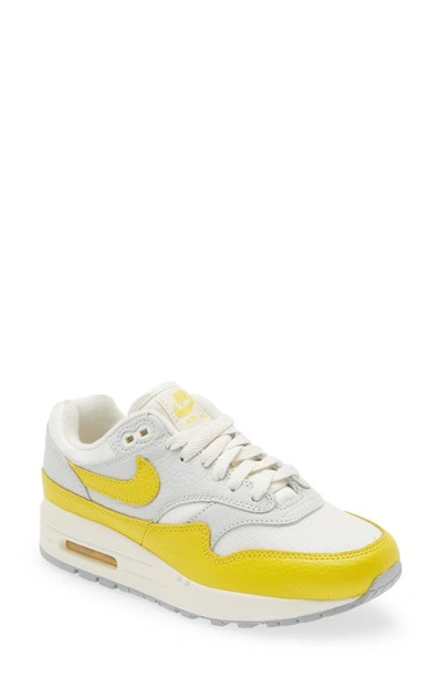 Shop Nike Air Max 1 Sneaker In Photon Dust/ Yellow/ White