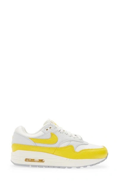 Shop Nike Air Max 1 Sneaker In Photon Dust/ Yellow/ White