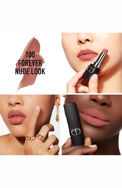 Shop Dior Rouge  Forever Transfer-proof Lipstick In 100 Forever Nude Look