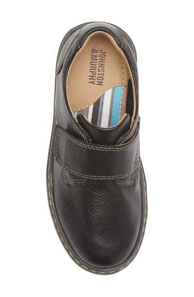 Shop Johnston & Murphy Kids' Mcguffey Sneaker In Black Full Grain