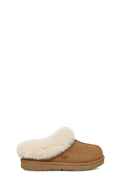 Ugg Kids' Moraene Genuine Sheepskin & Faux Fur Lined Slipper In Chestnut |  ModeSens